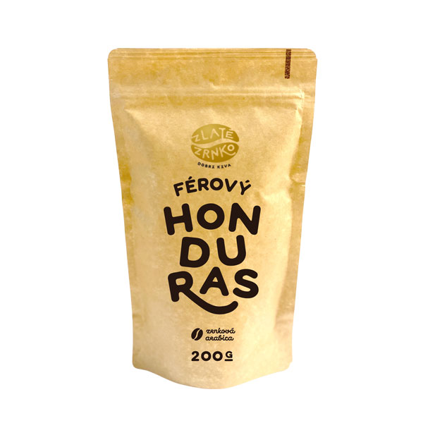 Káva Zlaté Zrnko - Honduras - "FÉROVÝ" 500g MLETÁ - Mletie na domáci espresso kávovar a zalievanie - turka (jemné)