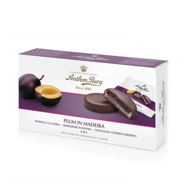 E-shop Anthon Berg Marcipán &amp; slivka v madeire 220g