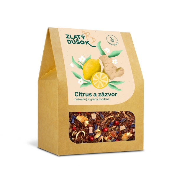 E-shop Sypaný čaj Zlatý Dúšok – Citrus a Zázvor 60g